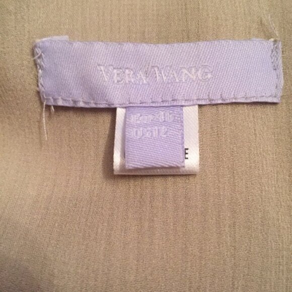 VERA WANG DRESS SHIFT CREAM BLACK ACCENT SLEEVELESS Size 12 46 - Picture 8 of 8